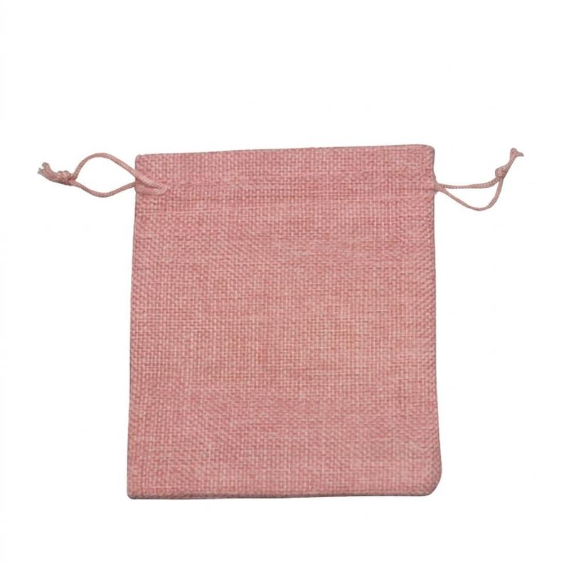 Saquinho de Poliéster 9x12cm Rosa Comercial Wei (12 unidades)