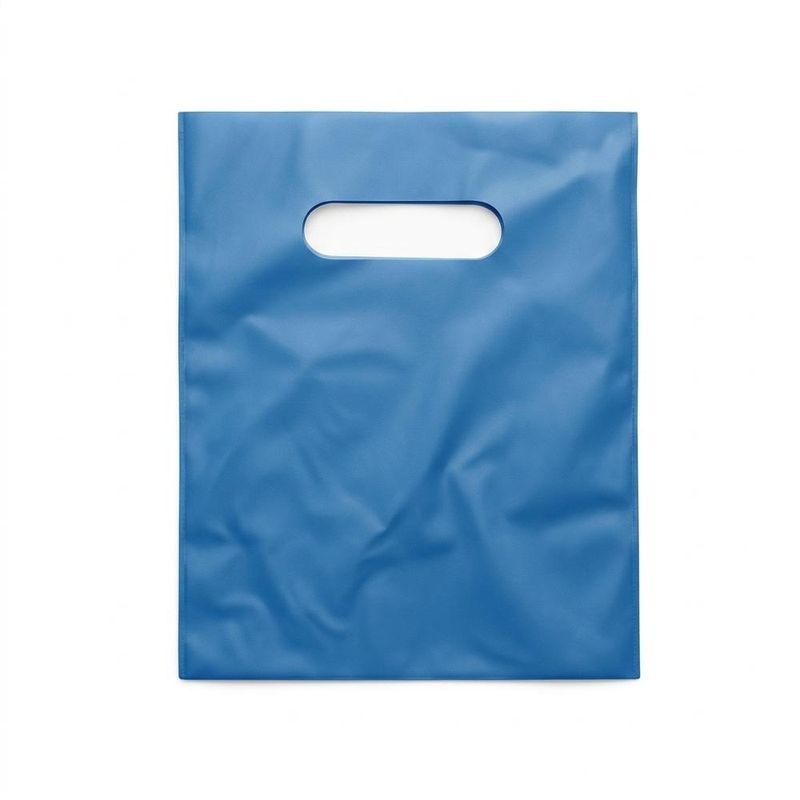 Sacola de Plástico Boca de Palhaço 16x22cm Azul Escuro Comercial Wei (100 unidades)