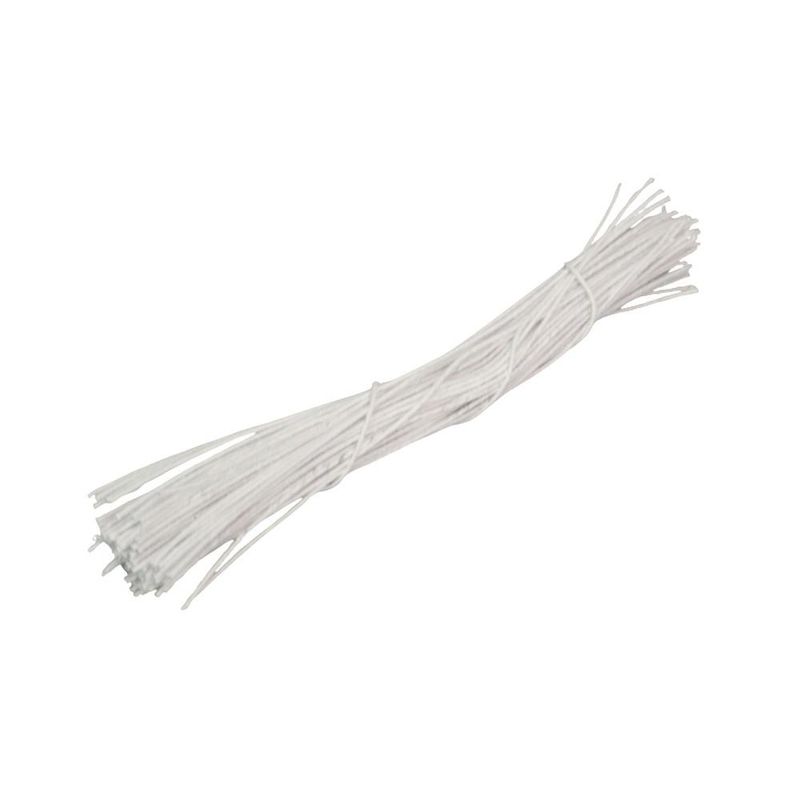 Maço de Arame Encapado Recortado 15cm Branco Ref. EL2639 Vaniart (100 unidades)