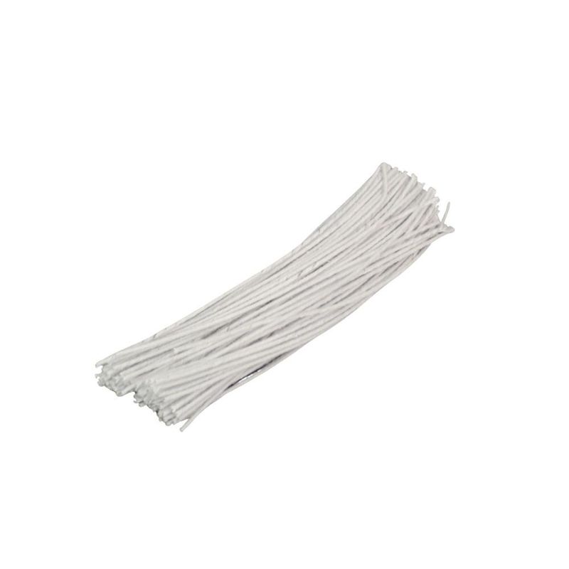 Maço de Arame Encapado Recortado 10cm Branco Ref. EL2643 Vaniart (100 unidades)