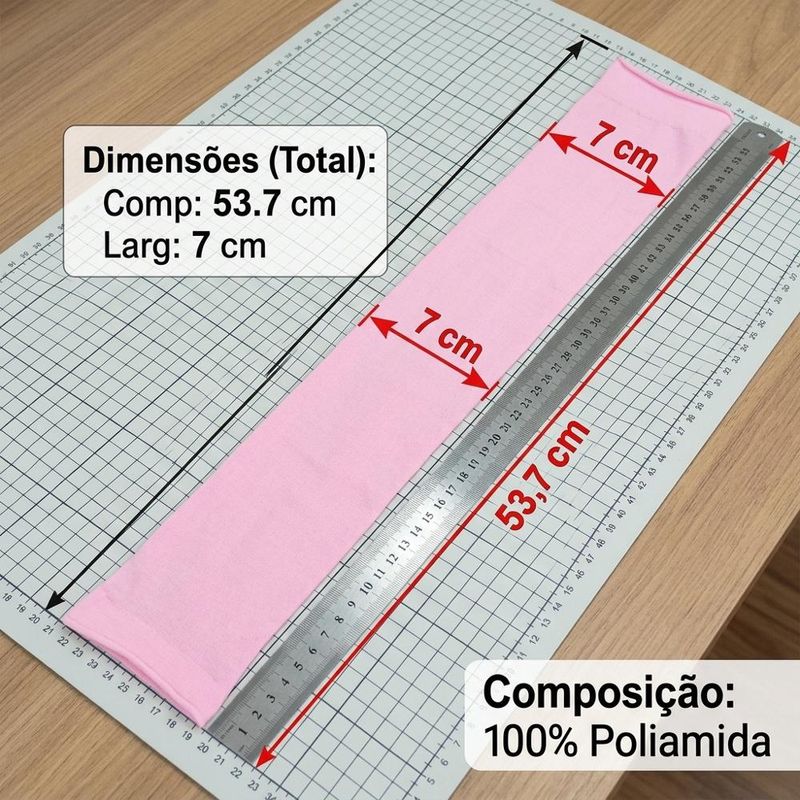 Meia de Seda P/ Artesanato Rosa 53.5x7cm Ref. M5810 Vaniart (01 unidade)