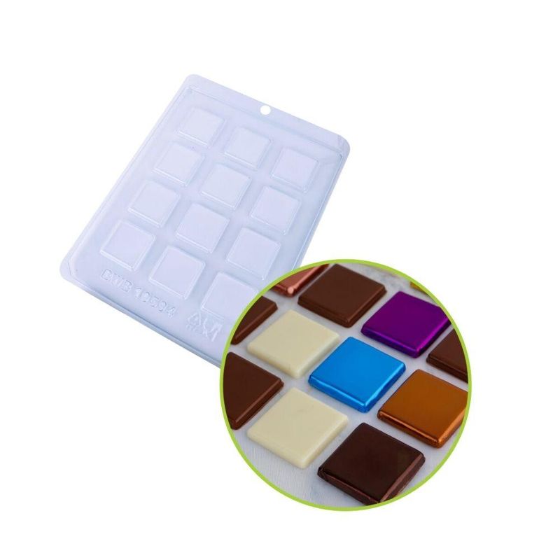 Forma de Acetato com Silicone Tabletinho Quadrado Ref. 10594 BWB (01 Unidade)