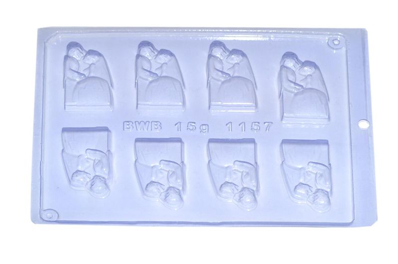 Forma em Acetato Casal de Noivos Médio Ref. 1157 BWB (01UND)