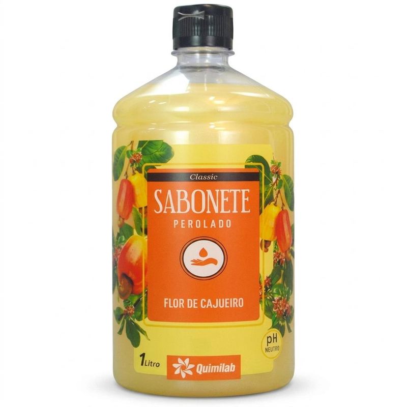 Sabonete Líquido Perolado Flor de Cajueiro Quimilab (1 Litro)