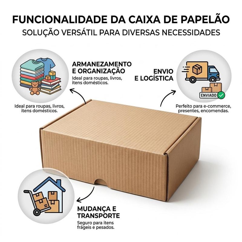 Caixa de Papelão Kraft Correio Ref. 2115 27x18x09cm Hannah (01 unidade)