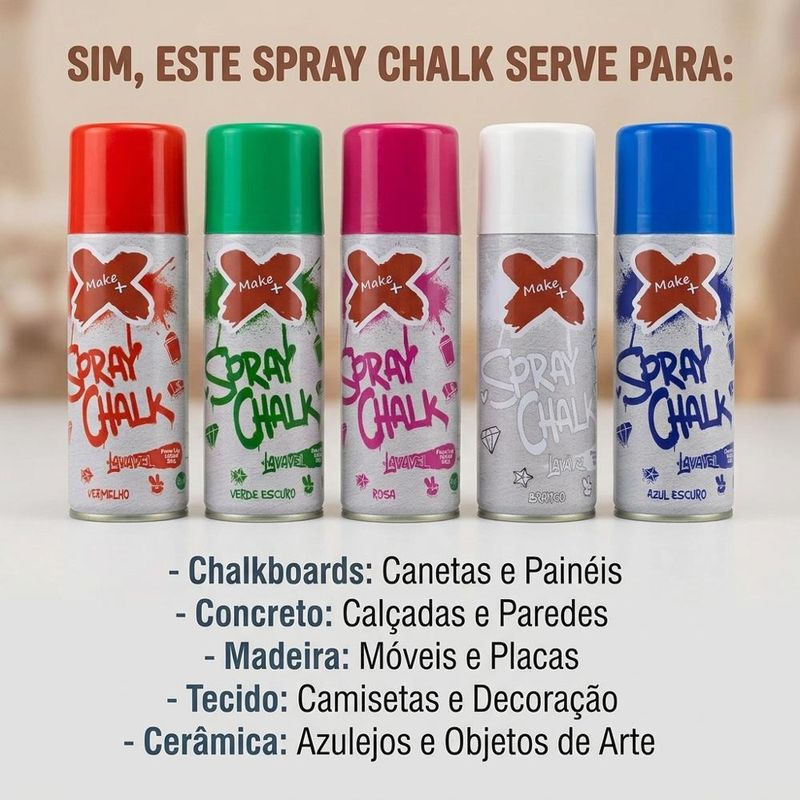 Spray Chalk 150ml / 85gr Make+ (01 unidade)