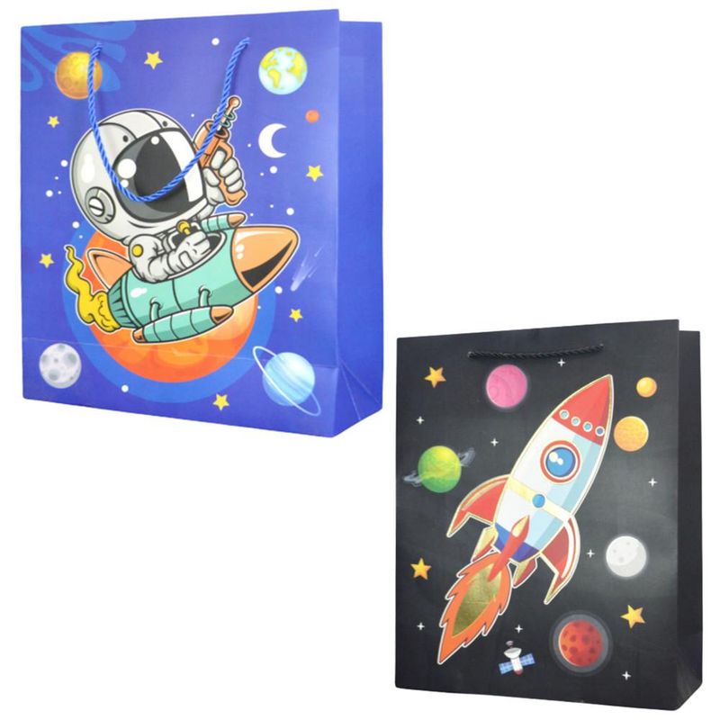 Sacola de Presente Astronauta/Foguete 32x25.5x10cm Ref. 14992 Make+ (01 unidade)