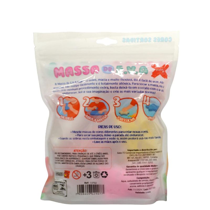 Massa de Eva P/ Artesanato Moldes e Ferramentas Transporte Ref. 13702 60gr Make+ (13 peças)