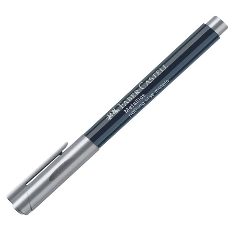 Marcador Permanente Metálico Nothing Else Metals Prata Faber-Castell (01 unidade)