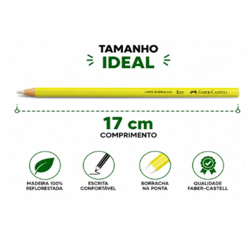 Lápis Borracha Eco OF 7000 Faber-Castell (01 unidade)