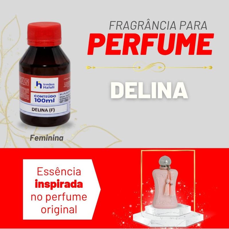 Essência Delina Feminino P/ Perfumes Linha Vermelha Irmãos Haluli (100ml)