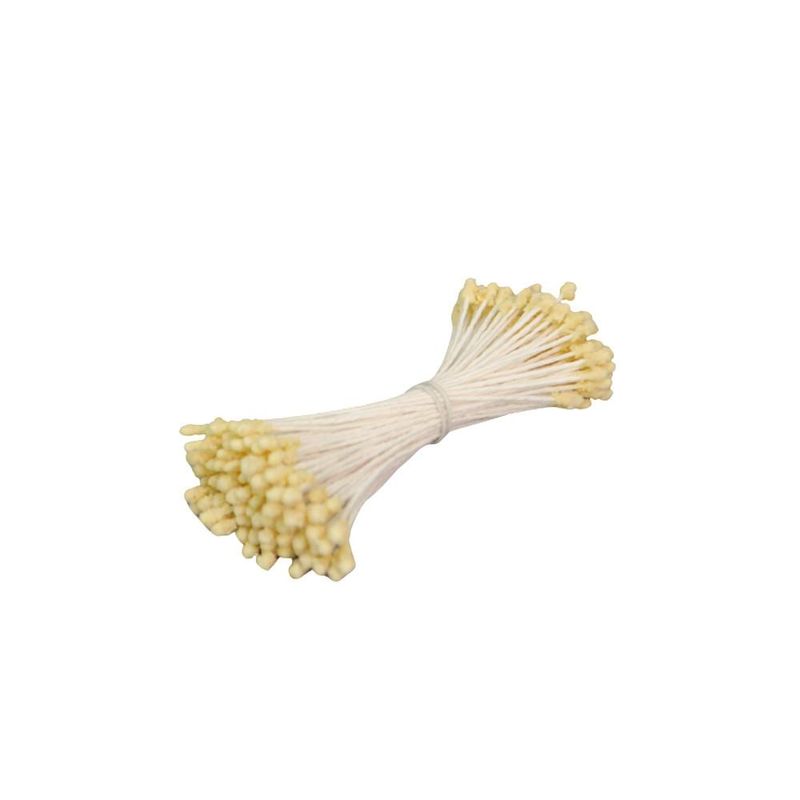 Pistilo Duas Pontas Bolinha Crespo Branco Ref. EL494 Pistilos Primor (100 unidades)