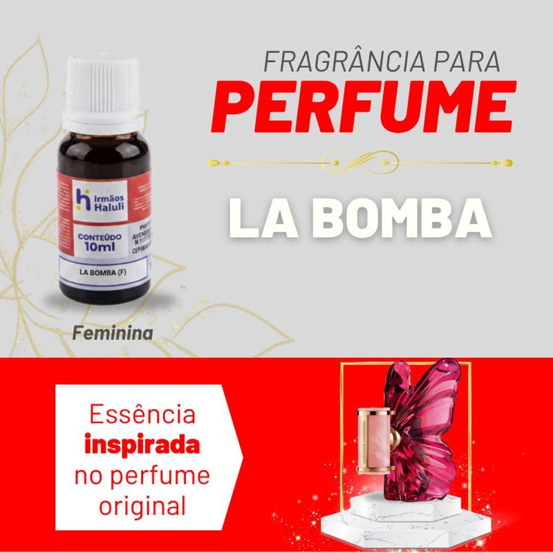 Essência LA BOMBA Feminino P/ Perfumes Linha Vermelha Irmãos Haluli (10ml)