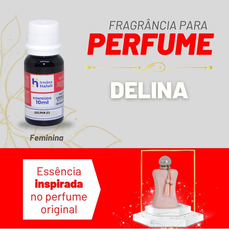 Essência Delina Feminino P/ Perfumes Linha Vermelha Irmãos Haluli (10ml)