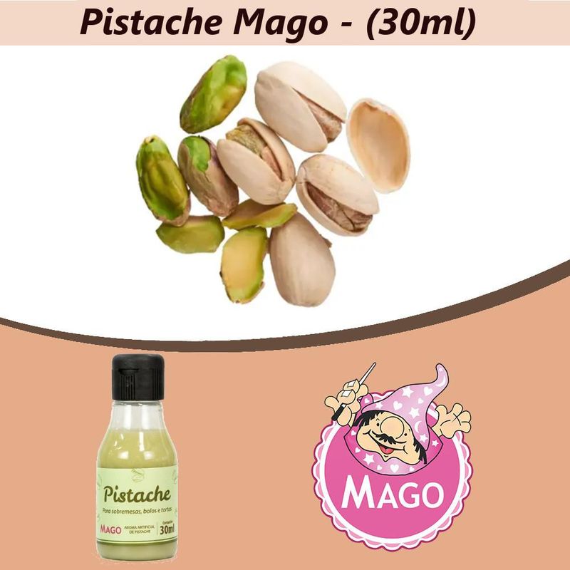 Aroma Artificial de Pistache P/ Sobremesas, Bolos e Tortas Mago (30ml)