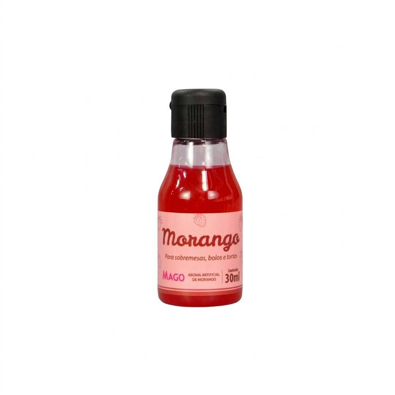Aroma Artificial de Morango P/ Sobremesas, Bolos e Tortas Mago (30ml)