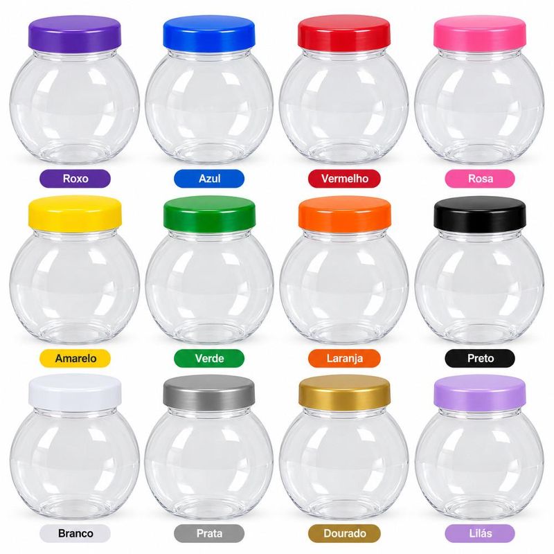 Pote PET Multiuso C/ Tampa Diversas Cores G1020 1300ml Galvanotek (01 unidade)