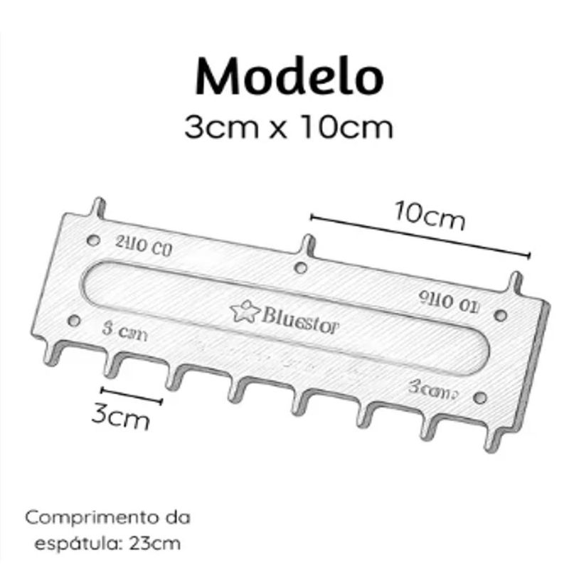 Espátula Marcadora de Fatias 3 x 10 cm Ref. 438199 BlueStar (01 unidade)