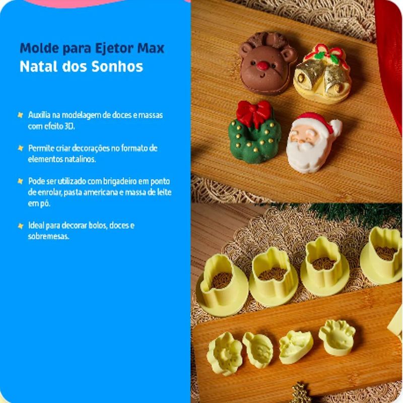 Moldes P/ Ejetor Max Natal dos Sonhos Ref. 414462 BlueStar (08 peças)