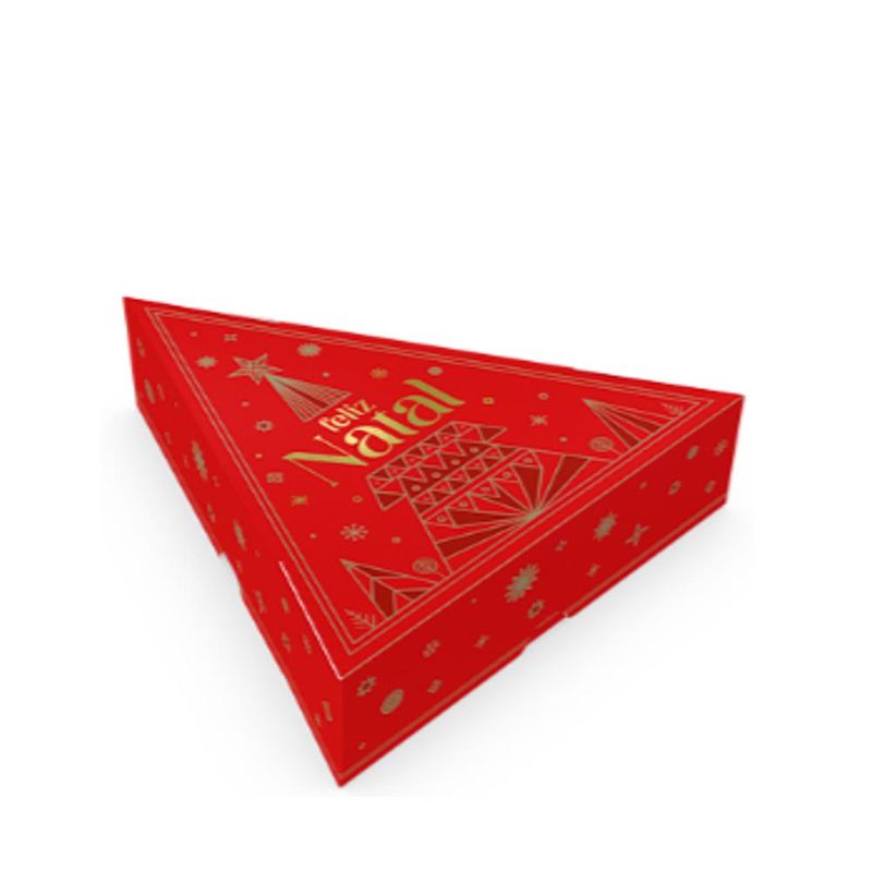 Caixa Árvore 3 Doces Brilhos de Natal 13.5x13.5x4cm C6212 Ideia (01 unidade)