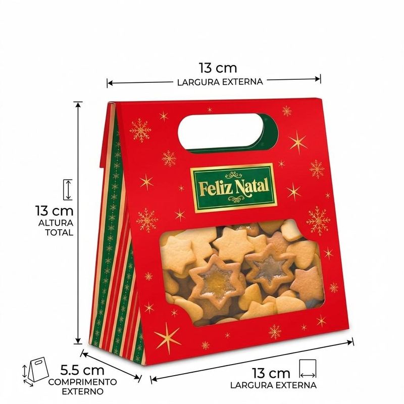 Saco Practice com Visor e Alça Feliz Natal 13x5.5x13cm C6186 Ideia (01 unidade)