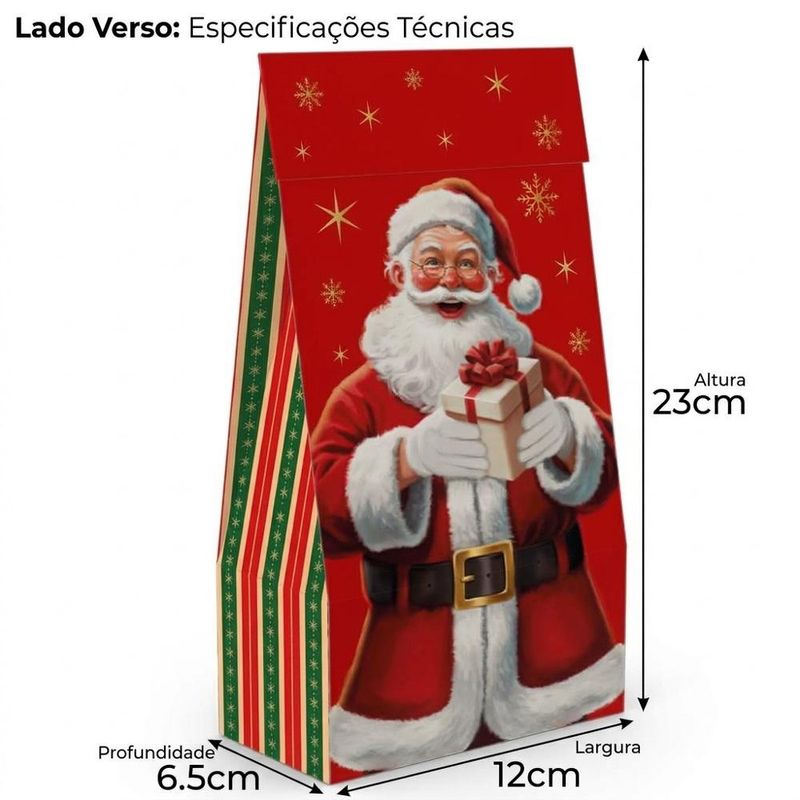 Saco Practice com Visor Feliz Natal 12x6.5x23cm C6189 Ideia (01 unidade)