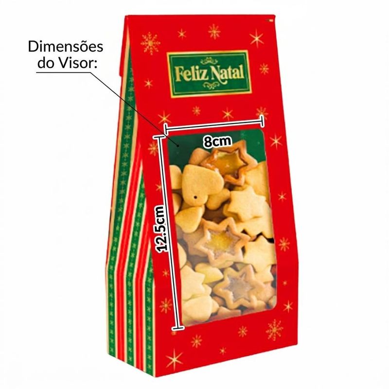 Saco Practice com Visor Feliz Natal 12x6.5x23cm C6189 Ideia (01 unidade)